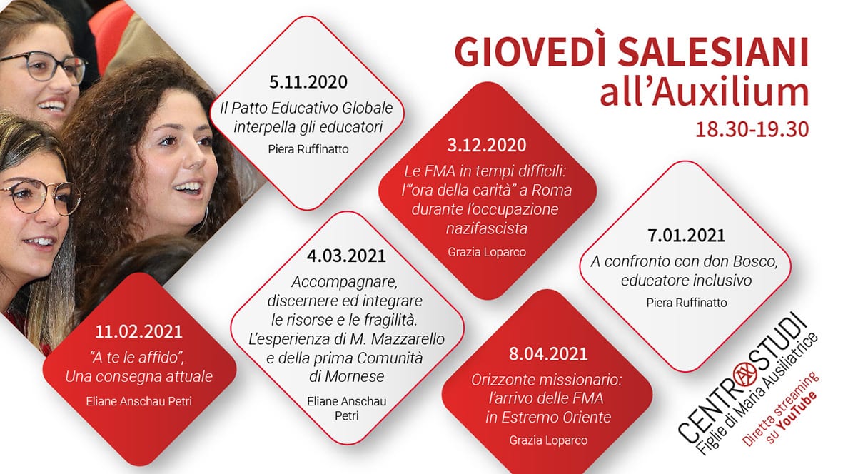 Programma Giovedì Salesiani all'Auxilium